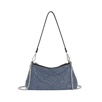 Bolso de mujer con diamantes de imitación, bolso de cena con diamantes, bolso de mano con incrustaciones de diamantes, bolso cruzado de un solo hombro de alta calidad. 