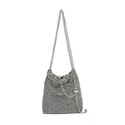 鑲鑽金球肩包，鑲鑽晚餐斜挎包，女士款