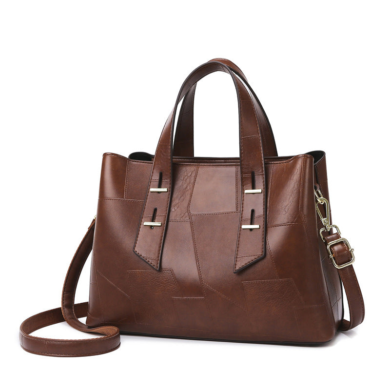 Handbag Patchwork Bag Women Special Interest Design High Grade Tote Bag Large Capacity Office Women Bag Crossbody