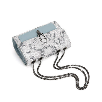 Bolso bandolera de verano a juego para mujer, bolso cuadrado pequeño bordado para uso diario, bolso de hombro con cadena de doble capa, bolso de hombro bajo el brazo 