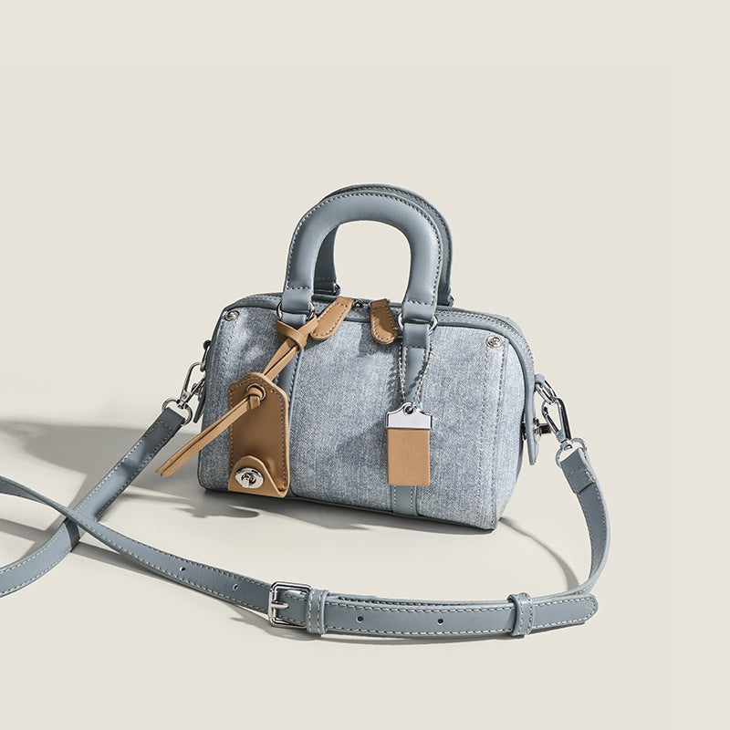 南奇奧2nd鉑金藍海域枕頭包女士手提包單肩斜挎包