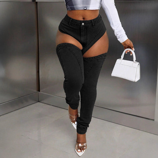 Vaqueros elásticos sexis e informales para mujer