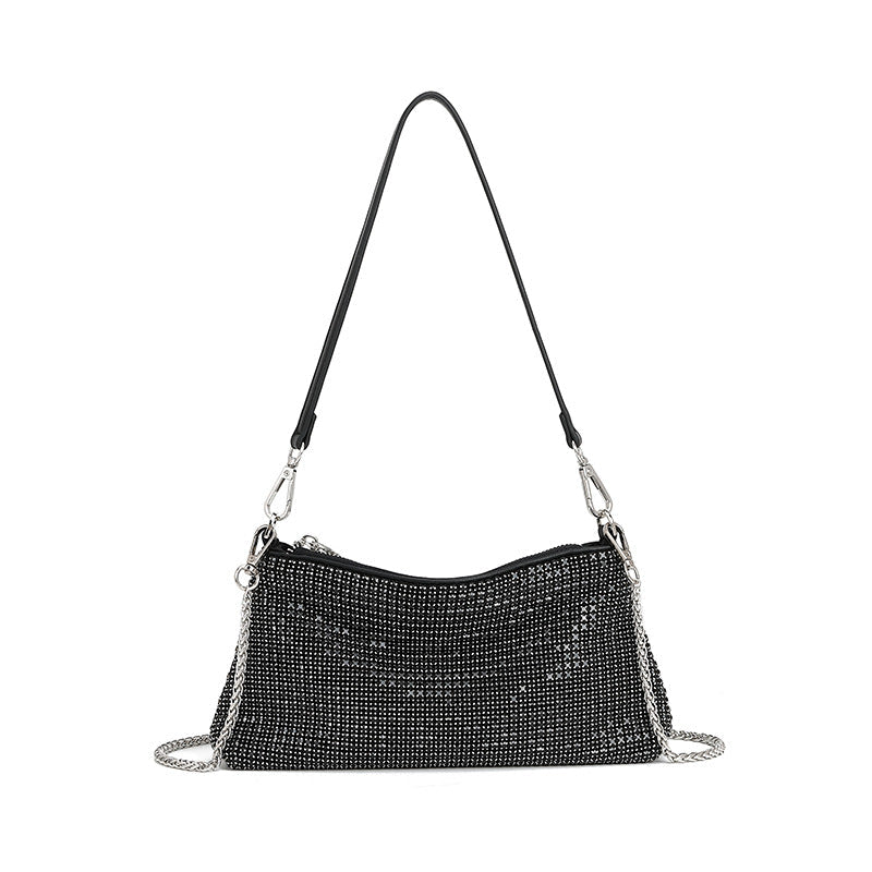 Bolso de mujer con diamantes de imitación, bolso de cena con diamantes, bolso de mano con incrustaciones de diamantes, bolso cruzado de un solo hombro de alta calidad. 
