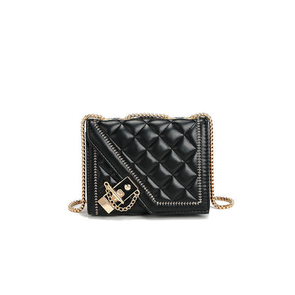 Bolso de mujer, bolso de invierno de alta calidad, con cadena de rombos, bandolera de hombro, bolso cuadrado pequeño 