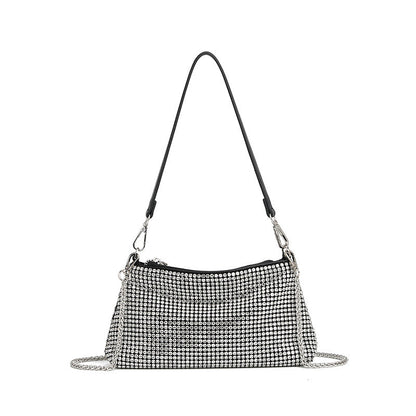 Bolso de mujer con diamantes de imitación, bolso de cena con diamantes, bolso de mano con incrustaciones de diamantes, bolso cruzado de un solo hombro de alta calidad. 