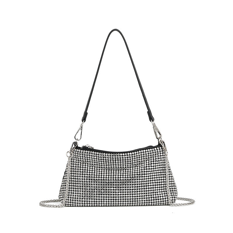 Bolso de mujer con diamantes de imitación, bolso de cena con diamantes, bolso de mano con incrustaciones de diamantes, bolso cruzado de un solo hombro de alta calidad. 