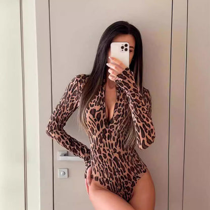 Women Clothing Autumn Stand Collar Long Sleeve Waist Tight Jumpsuit Women Sports Fitness Casual Women Top