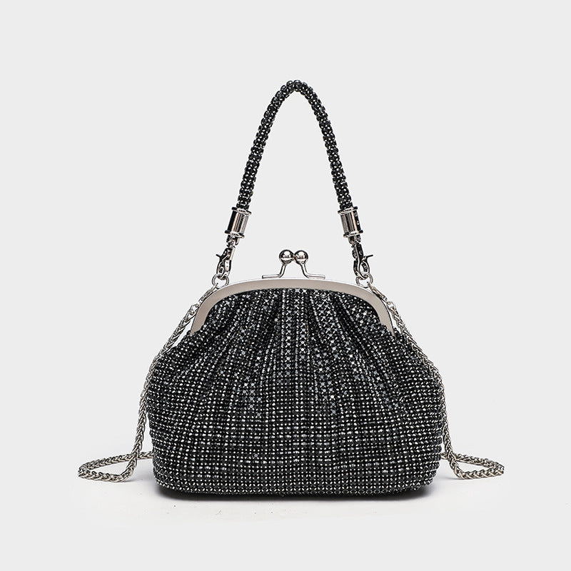 晚餐包 鑽石腋下手提夾包 時尚肩斜背包
