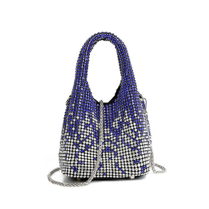 Bolso de cena con diamantes para mujer, bolso de cubo con diamantes de imitación, bolso cruzado de hombro para mujer, bolso King Diamond 