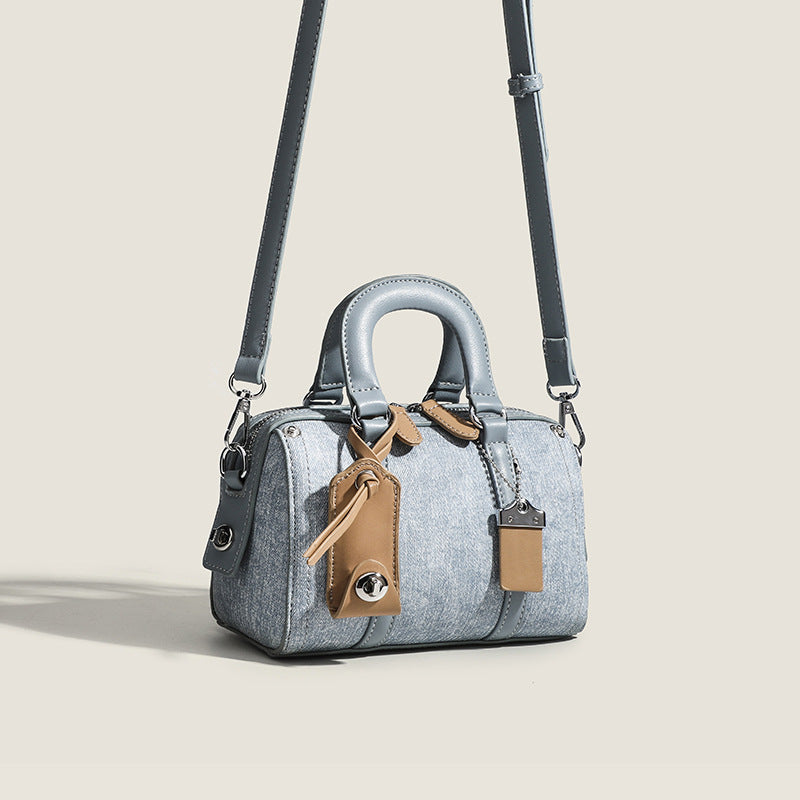 南奇奧2nd鉑金藍海域枕頭包女士手提包單肩斜挎包