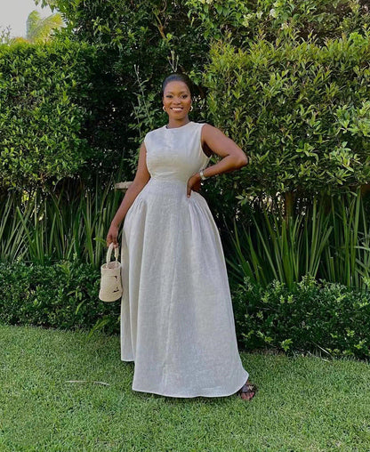 Summer Sleeveless Loose Dress Women Umbrella