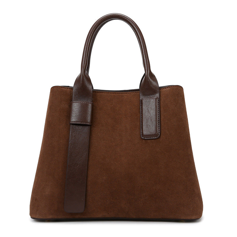 Handbags Women Autumn Winter Frosted Shoulder Bag Large Capacity Simple Office Bag High Grade Soft Leather Women Bag