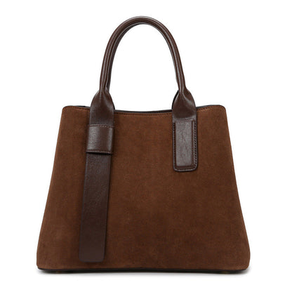 Handbags Women Autumn Winter Frosted Shoulder Bag Large Capacity Simple Office Bag High Grade Soft Leather Women Bag