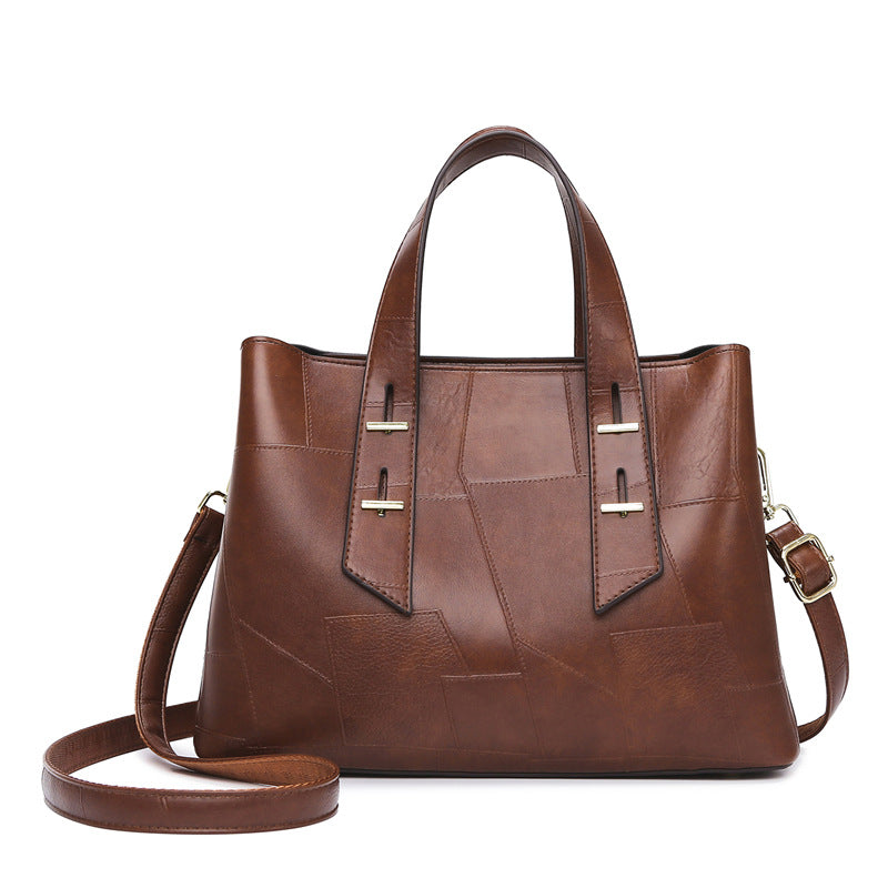 Handbag Patchwork Bag Women Special Interest Design High Grade Tote Bag Large Capacity Office Women Bag Crossbody