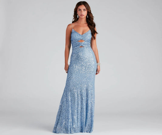 Women Clothing Sexy Sling Cocktail Evening Maxi Dress Elegant Fashionable Sequ