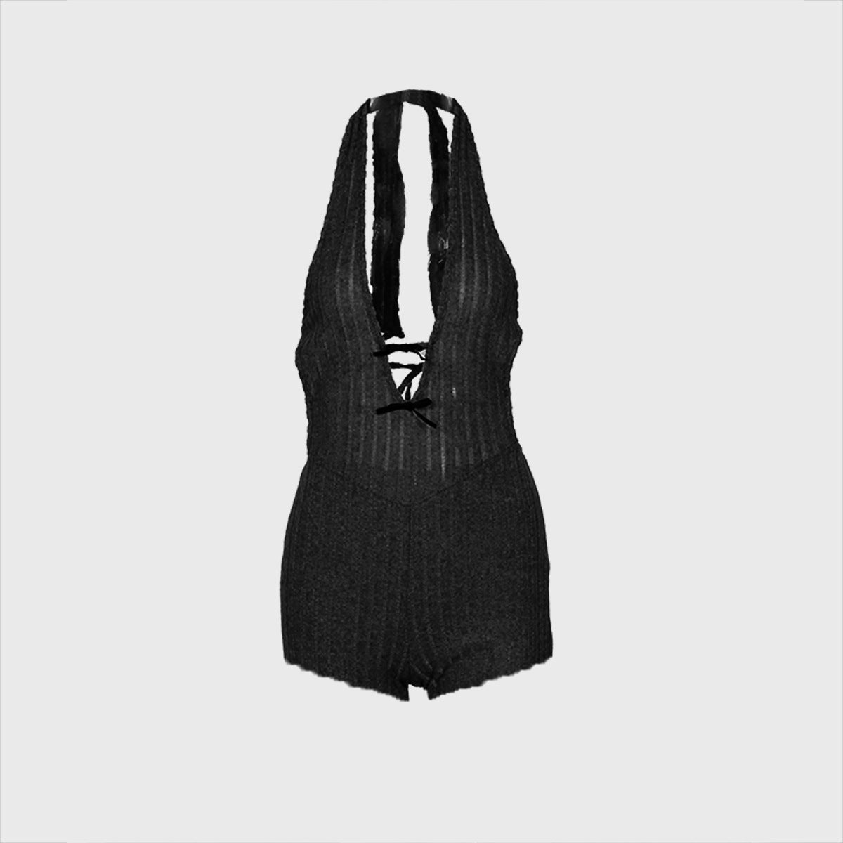 Summer Halter Slim Fit Lace up Backless Sexy Jumpsuit Bell Bottom Pants Jumpsuit Women