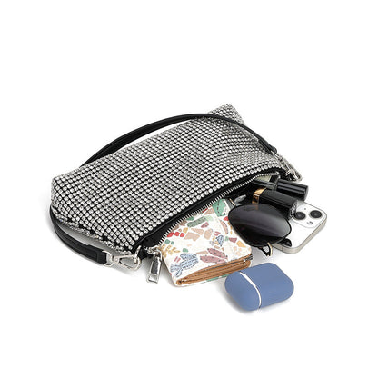 Bolso de mujer con diamantes de imitación, bolso de cena con diamantes, bolso de mano con incrustaciones de diamantes, bolso cruzado de un solo hombro de alta calidad. 