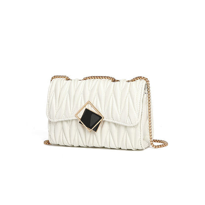 Bolso de verano para mujer, bolso de hombro plisado con cadena de tendencia 