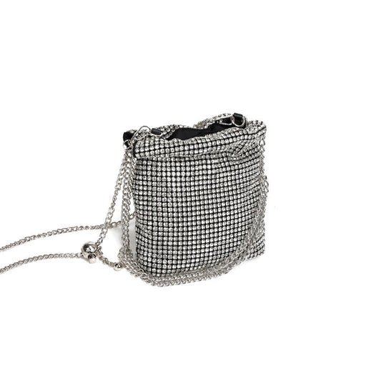 鑲鑽金球肩包，鑲鑽晚餐斜挎包，女士款