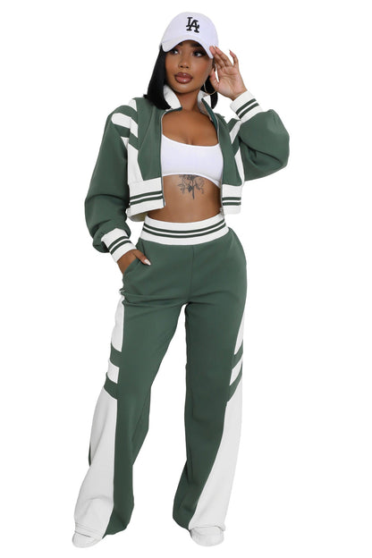 CONJUNTO DE PANTALÓN CASUAL DE DOS PIEZAS PARA MUJER