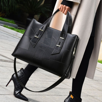 Handbag Patchwork Bag Women Special Interest Design High Grade Tote Bag Large Capacity Office Women Bag Crossbody