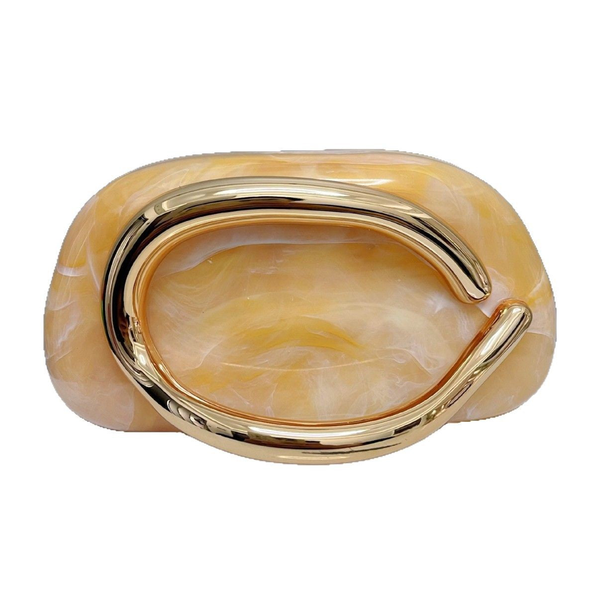 金屬條裝飾設計盒式雞尾酒手拿包奢華高檔晚餐包禮服袋