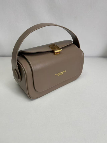 高檔便攜小方包 女士輕奢仿皮盒包 辦公百搭單肩斜挎包