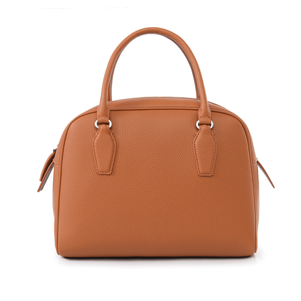 Handbag Simple Large Capacity Briefcase Autumn Winter Retro Bowling Bag Women Office Tote