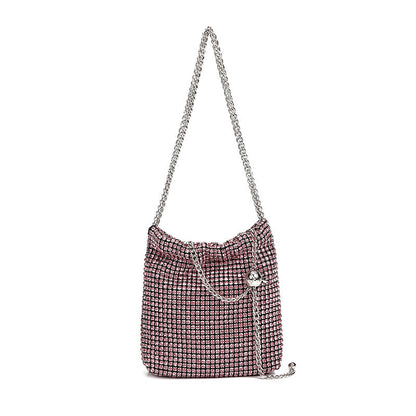 鑲鑽金球肩包，鑲鑽晚餐斜挎包，女士款