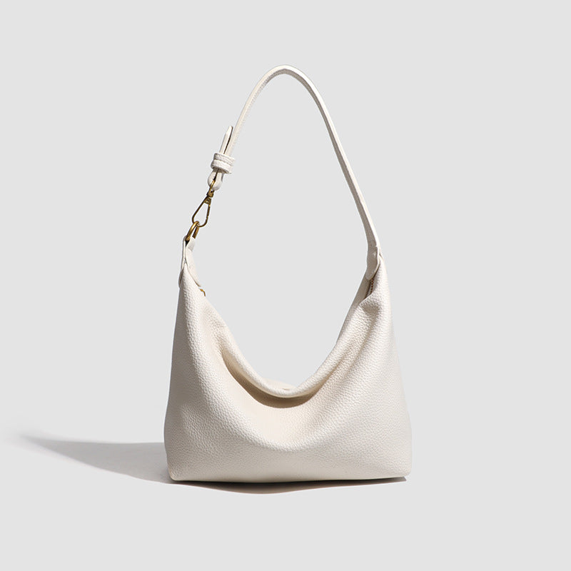 Bolso de mano sencillo de oficina, de gran capacidad, para hombro, informal, combinable, tipo cubo, portátil, para llevar debajo del brazo. 