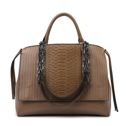 Tote Bag Crocodile Pattern Stylish Good Texture Bag Women Large Capacity Women Bag Shoulder Handbag
