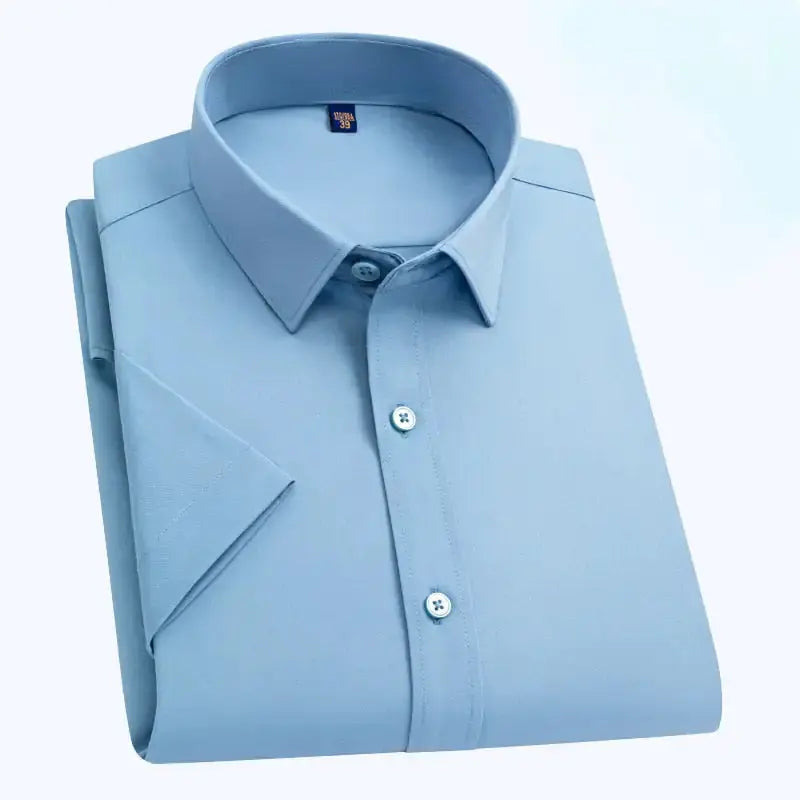 防油污防水疏水男士短袖商務白襯衫