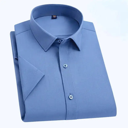 防油污防水疏水男士短袖商務白襯衫