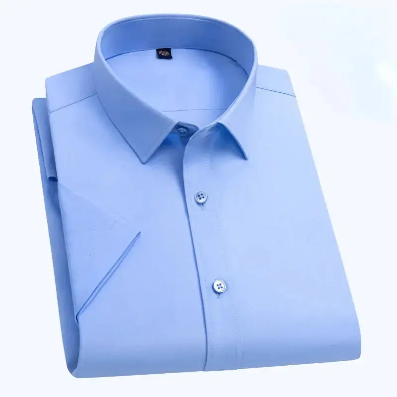 防油污防水疏水男士短袖商務白襯衫