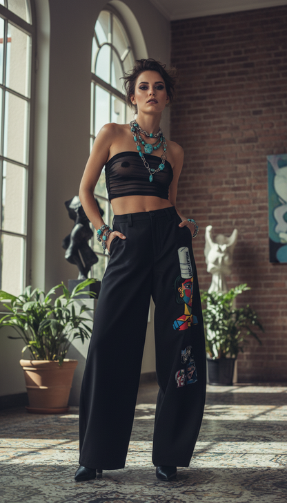 Perc and Luv Bars Ultra Cozy Barrel Dress Pants