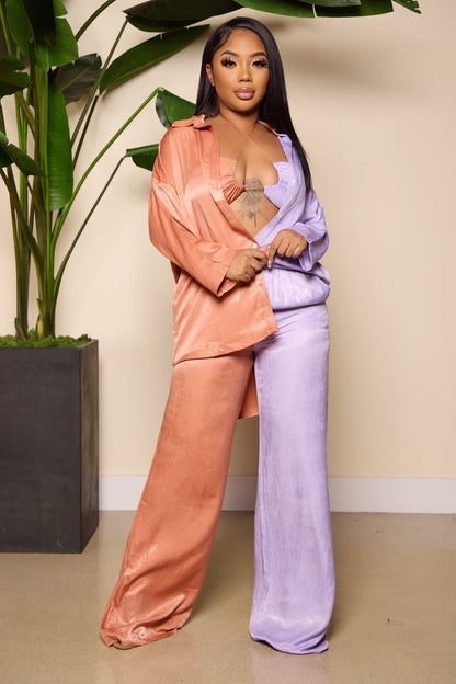 El conjunto morado y naranja “Crazy Cool” 