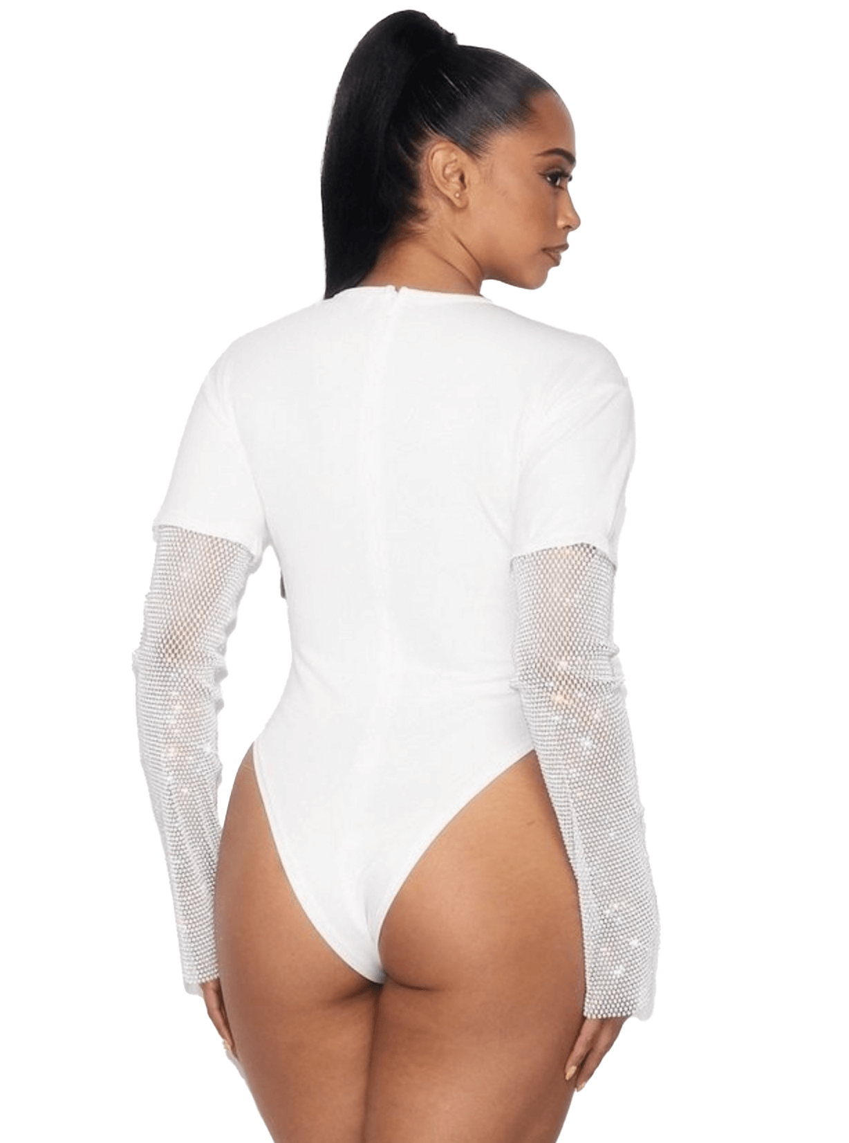 Rhinestone Sleeve Bodysuit