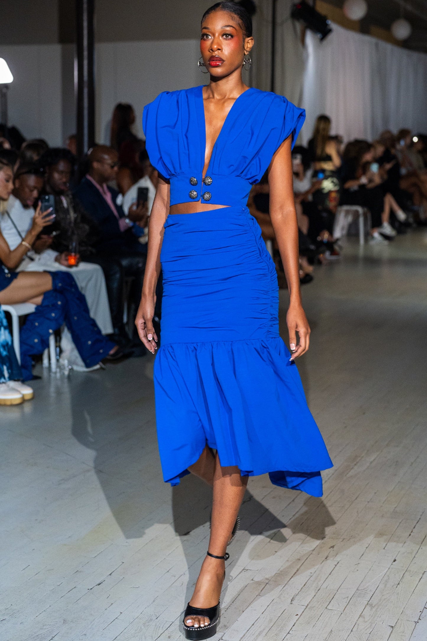 Falda fruncida con burbujas Rosalie