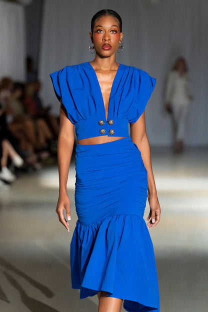 Falda fruncida con burbujas Rosalie