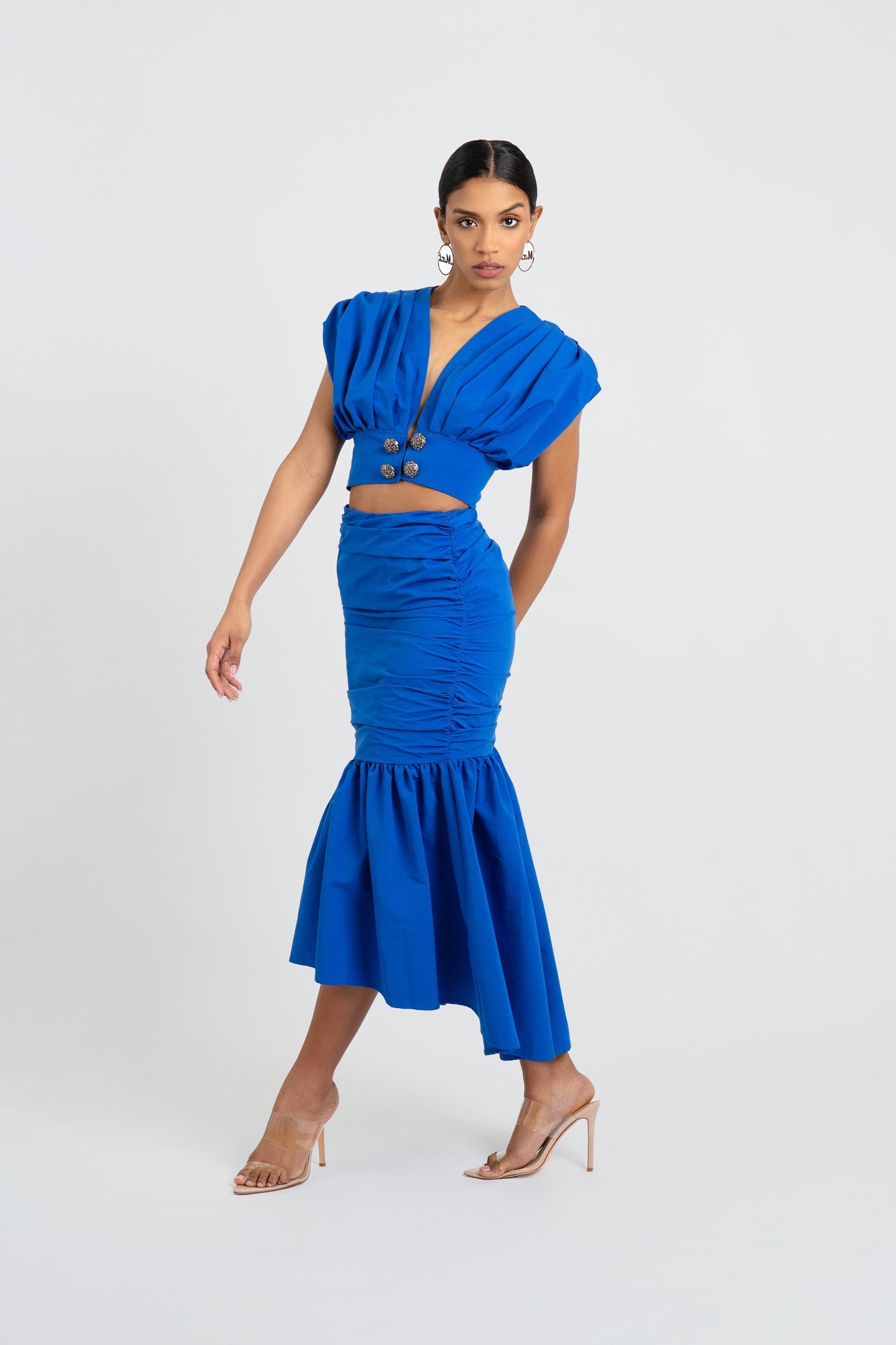 Falda fruncida con burbujas Rosalie