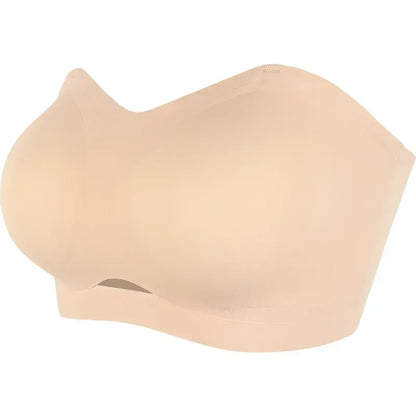 女士性感大尺碼聚攏文胸，柔軟透氣，無鋼圈，防滑無縫，可拆卸肩帶和罩杯。