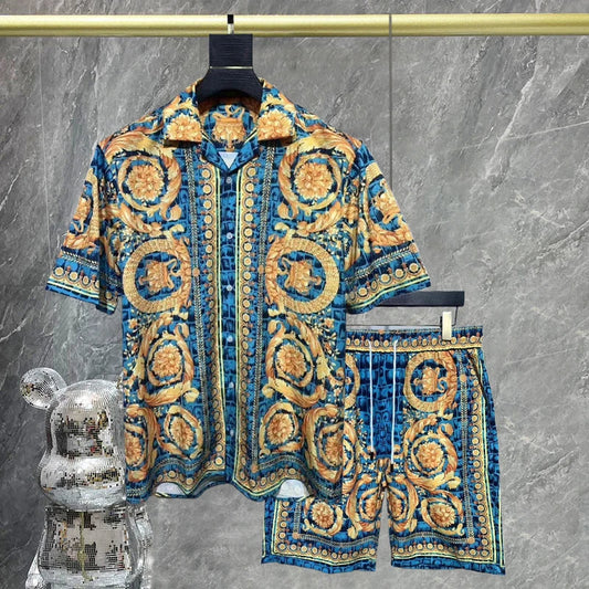 Conjunto corto de playa de moda para hombre de lujo
