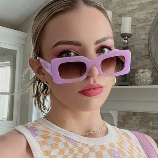 Nuevas gafas de sol rectangulares vintage