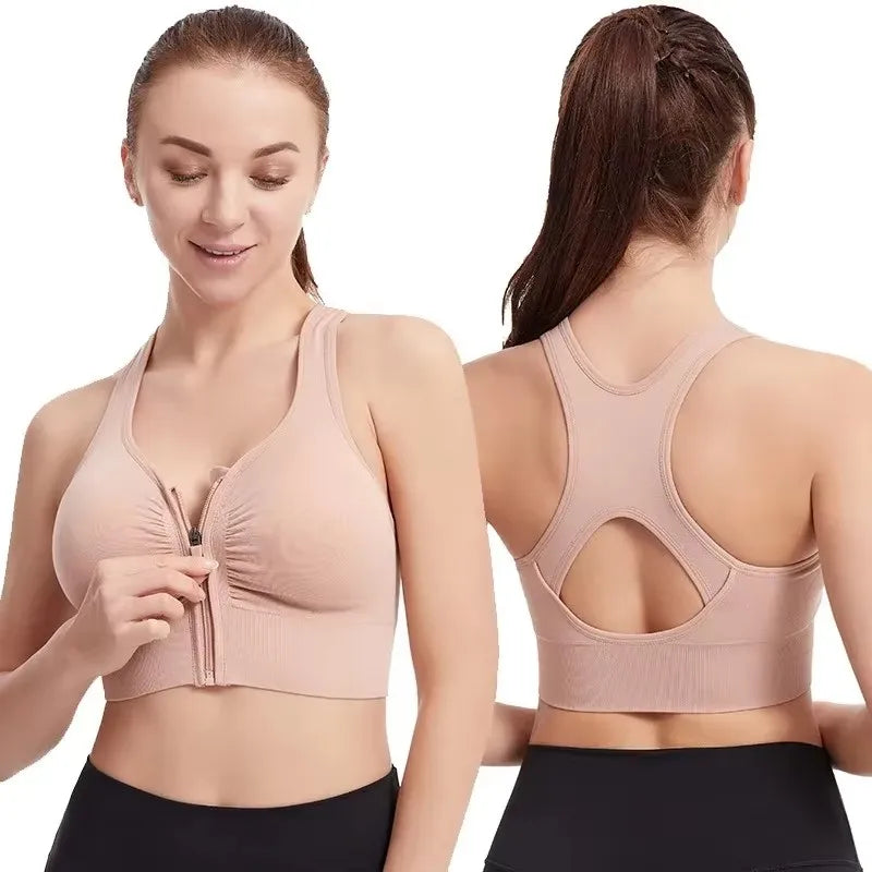 ZipFit Women's Sport Bra - Fashionable Yoga & Gym Top