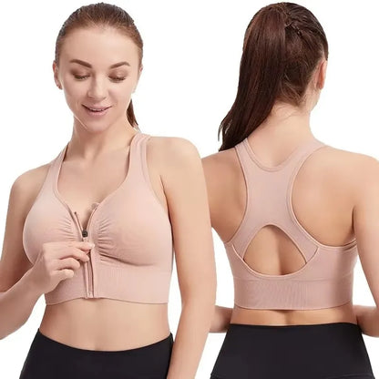 ZipFit Women's Sport Bra - Fashionable Yoga & Gym Top