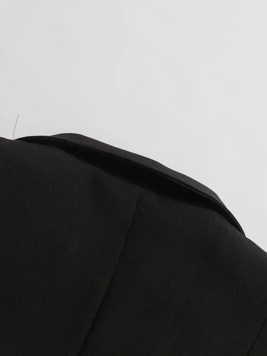 Blazers de moda con apliques empalmados de colores llamativos