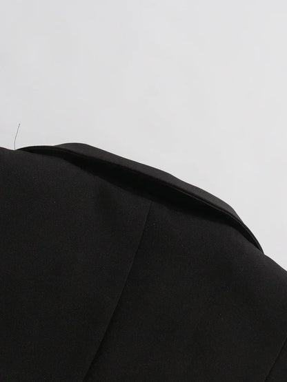 Blazers de moda con apliques empalmados de colores llamativos