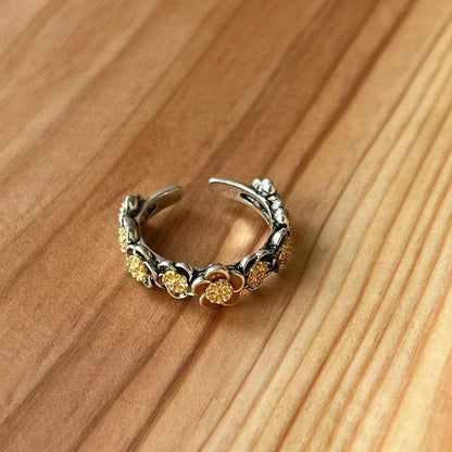 Anillo ajustable abierto geométrico de forma irregular de metal esmaltado blanco vintage para mujer y niña, joyería, regalo de cumpleaños, Anillo para hombre