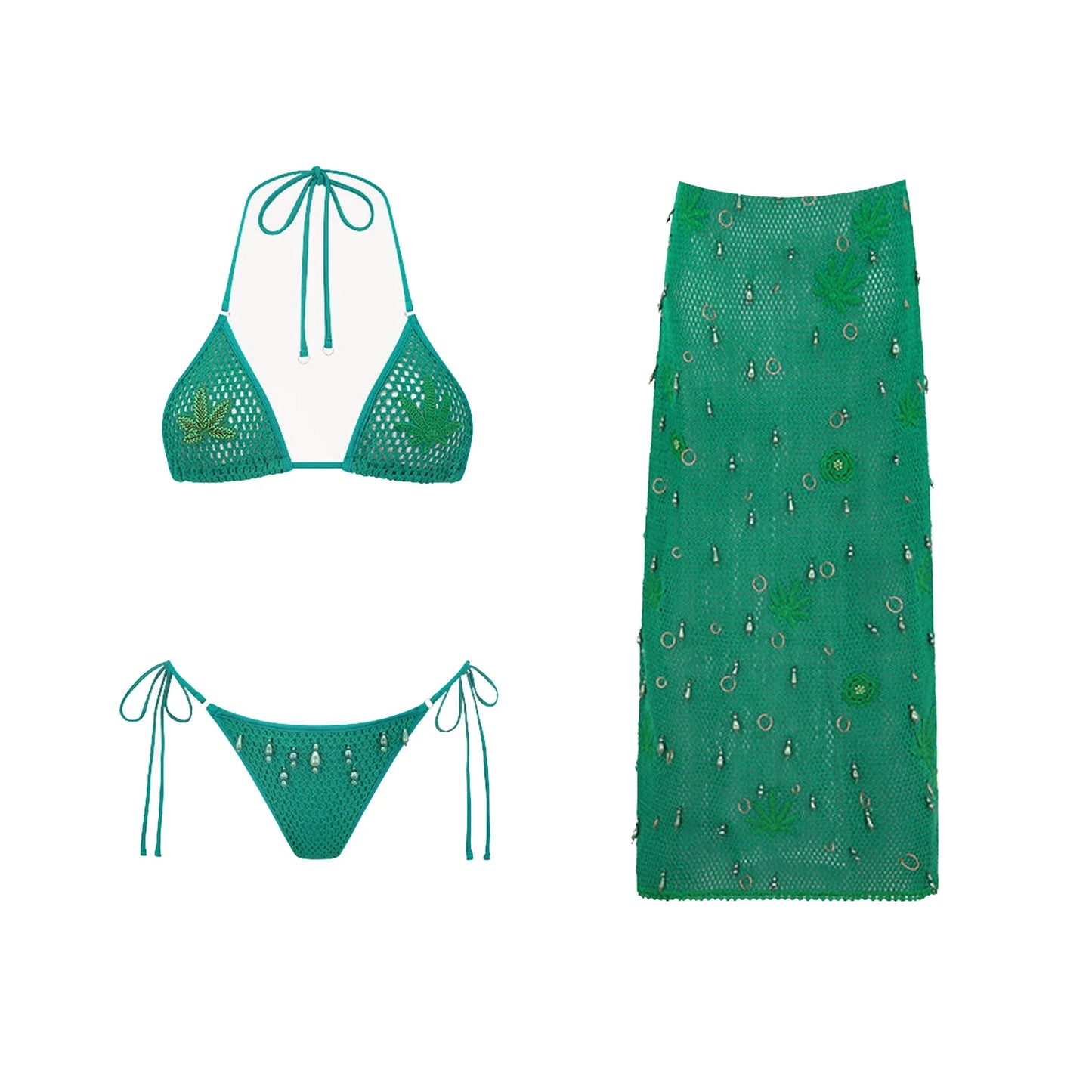 熱帶莎莉三件式泳衣