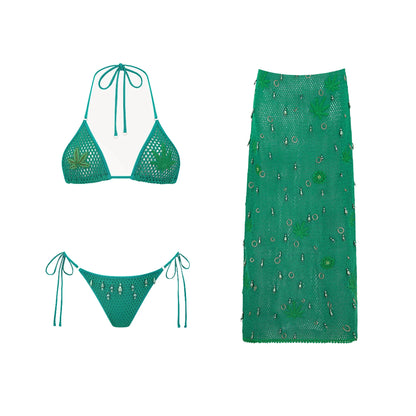 熱帶莎莉三件式泳衣